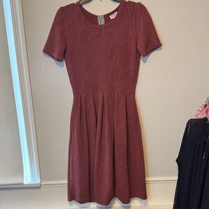 🔴Elegant Burgundy Short Sleeve Dress